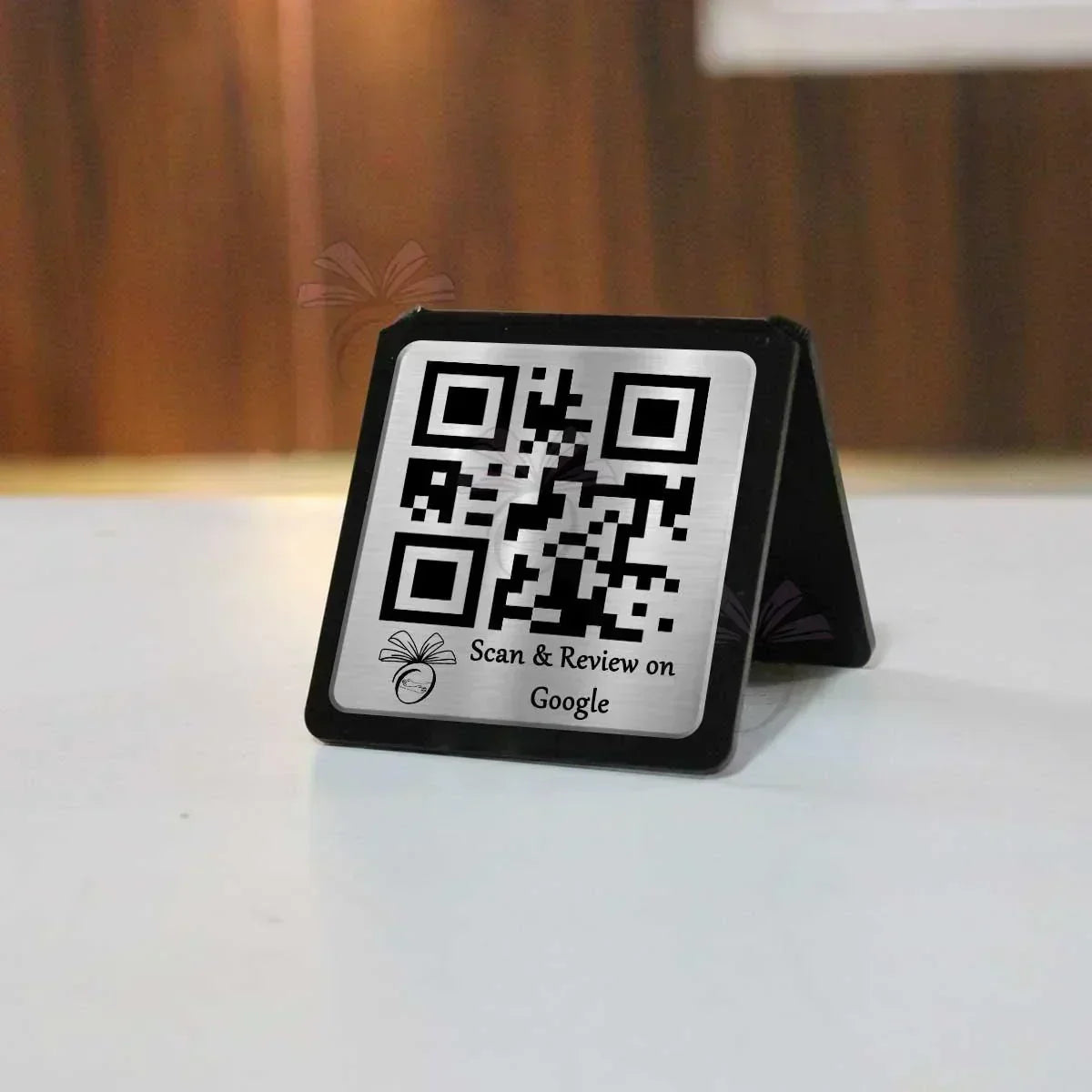 SilverAcrylicSingleQRStandOnline - OSMLY