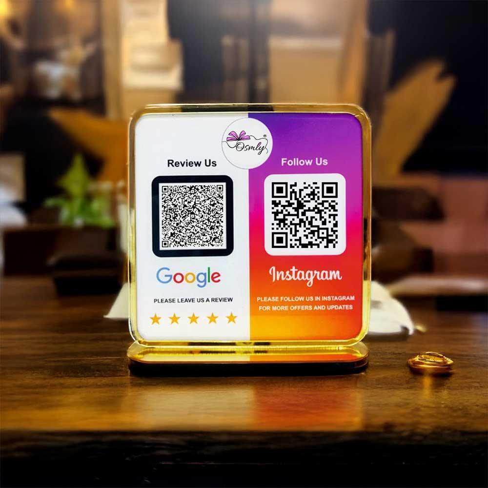 Google Instagram Review QR Stand - OSMLY