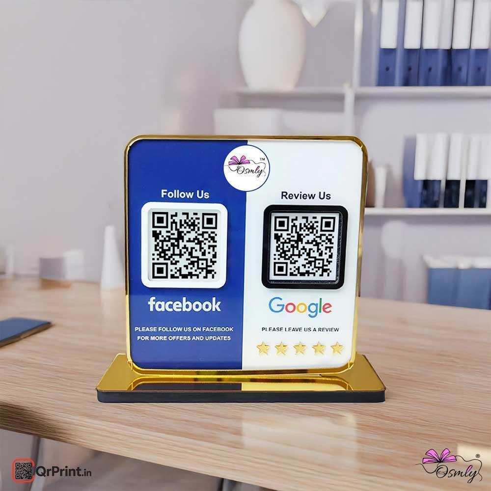 acrylic-Facebook-Google-QR-Review-Stand - OSMLY