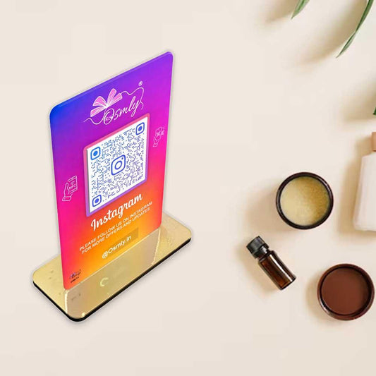 NFC Enabled Instagram QR Stand