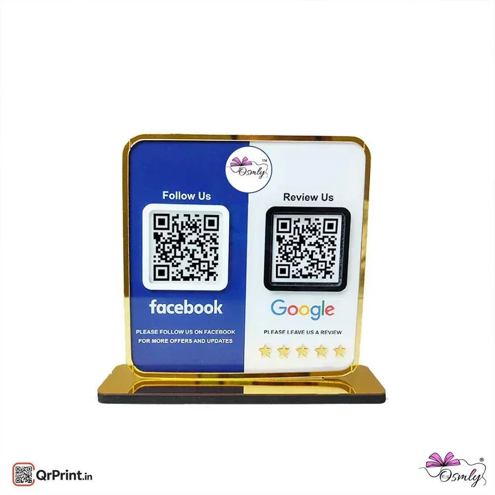customized-Facebook-Google-QR-Review-Stand - OSMLY