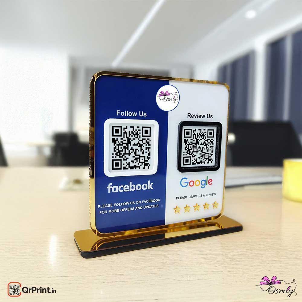 customized-Facebook-Google-QR-Review-Standee - OSMLY
