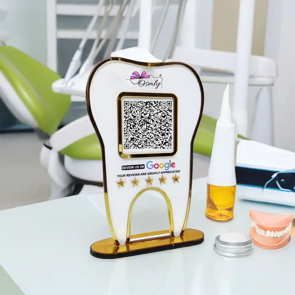 customizedToothShapeDentistQRStand - OSMLY