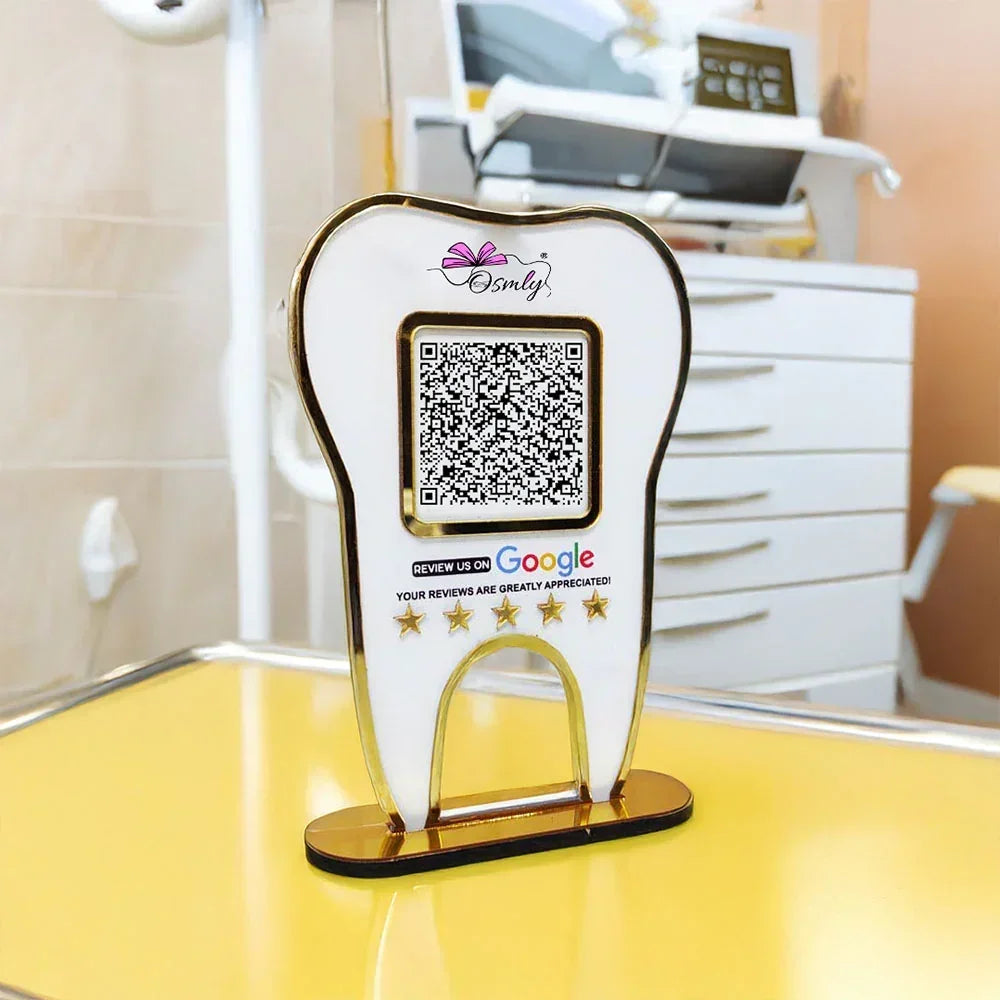 customprintToothShapeDentistQRStand - OSMLY