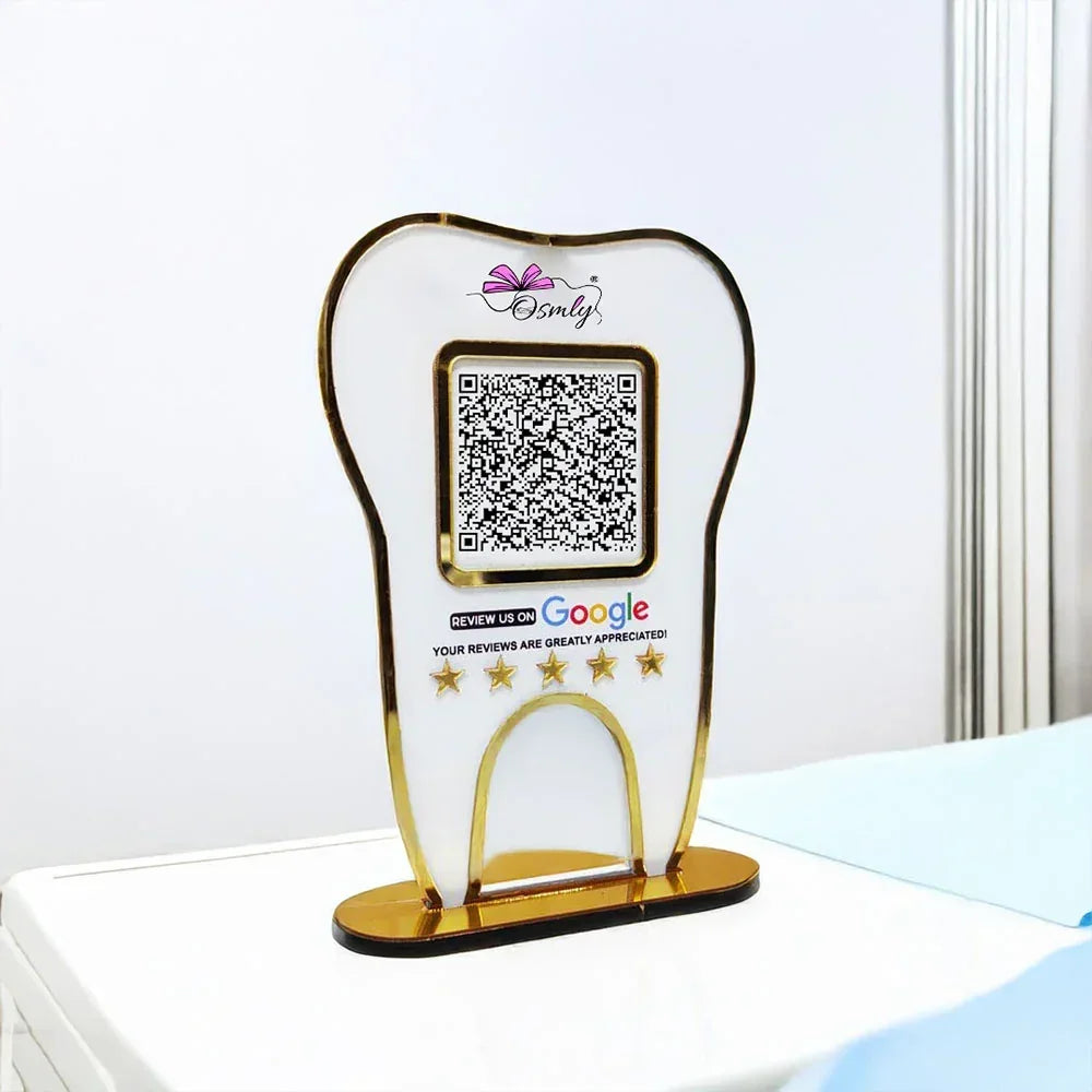 googlereviewToothShapeDentistQRStand - OSMLY