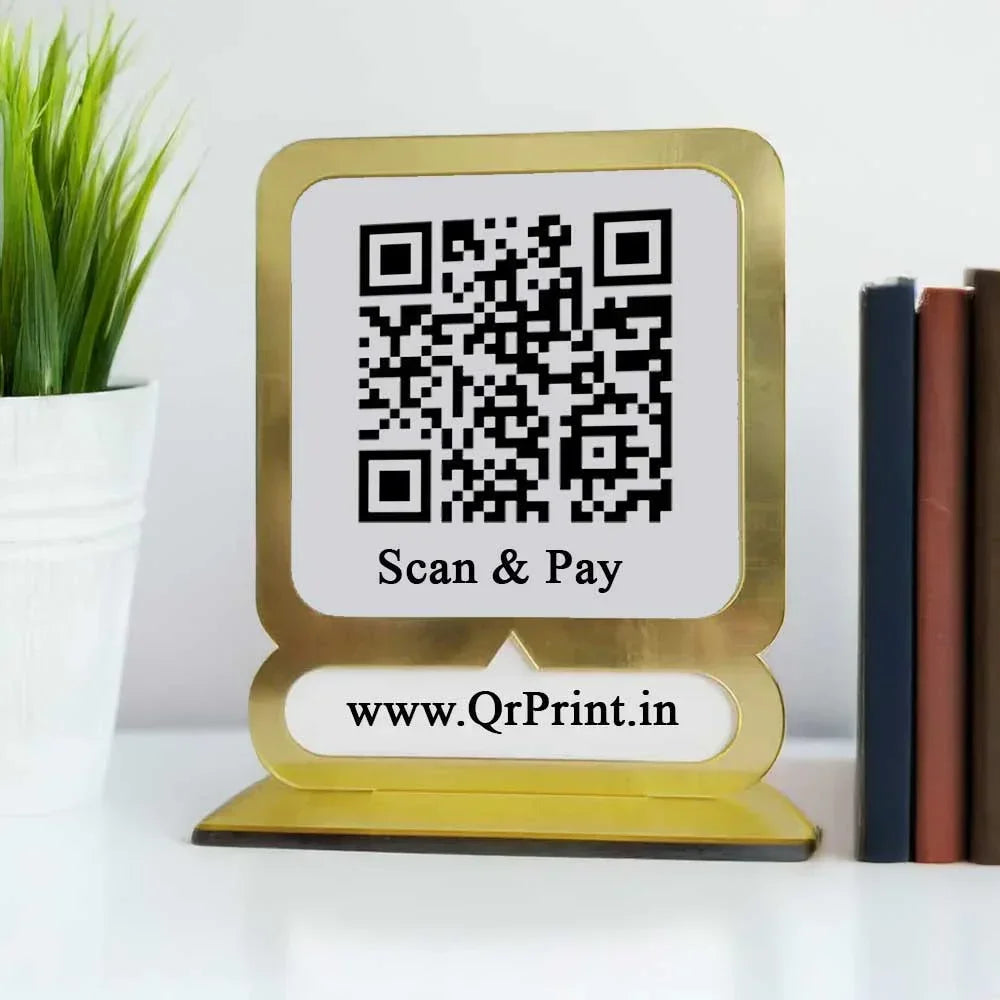 onlineCustomizedGoldBorderQRStand_jpg - OSMLY