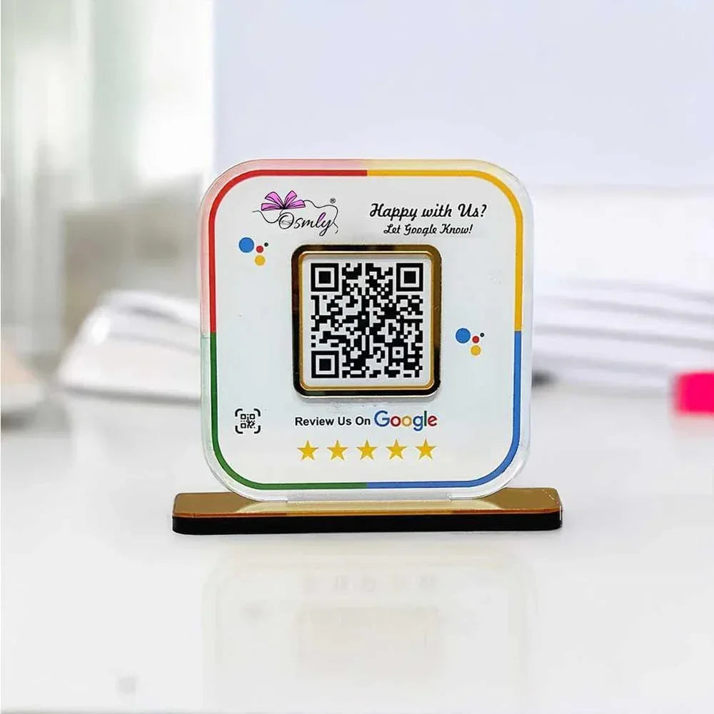 personalisedStylishGoogleReviewQRStand - OSMLY