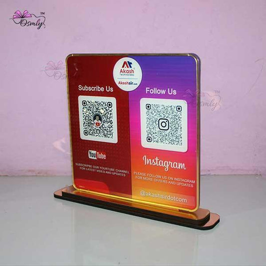 YouTube Instagram QR Stand - OSMLY