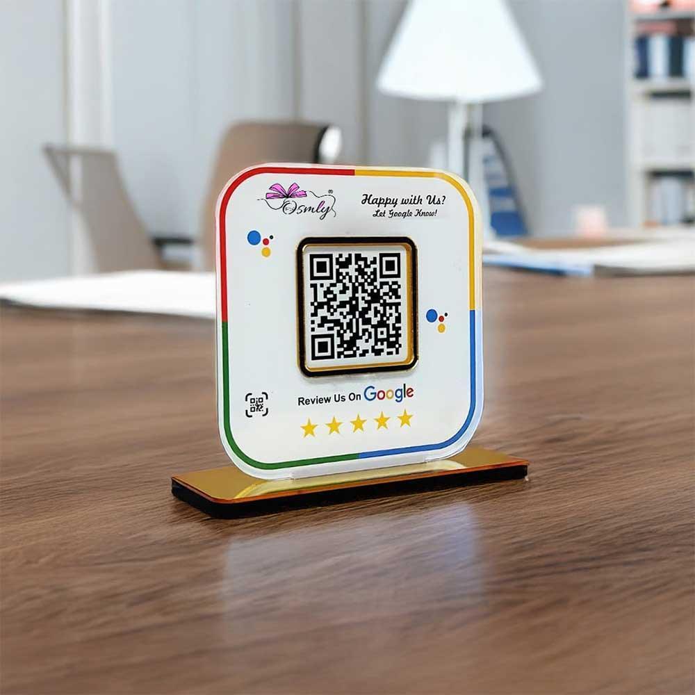 uvprintedStylishGoogleReviewQRStand - OSMLY
