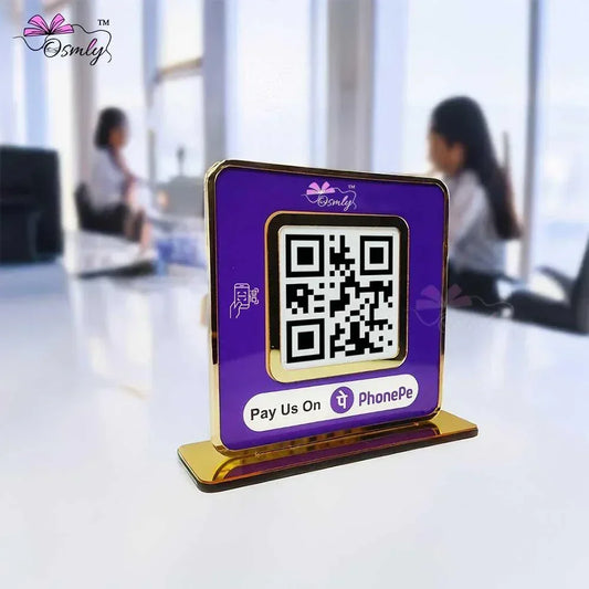 uvprintedacrylicPhonePeQRStand - OSMLY
