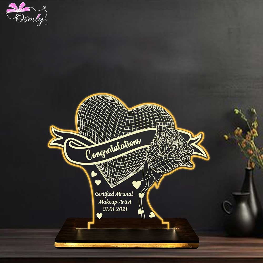 OSMLY Congratulation 3D illusion Lamp from OSMLY Acrylic LED Lamp