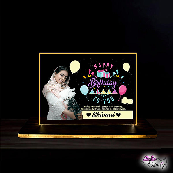 OSMLY Customized Acrylic Happy Birthday Lamp from OSMLY Acrylic LED Lamp