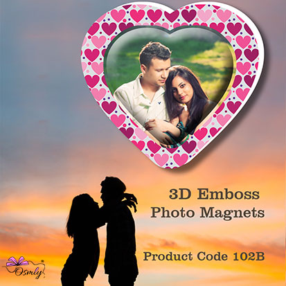 OSMLY Heart 3D Embossed Fridge Magnet from OSMLY Fridge Magnet