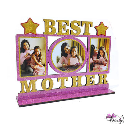 OSMLY Best Mother Glitter Standee from OSMLY Glitter MDF Frame