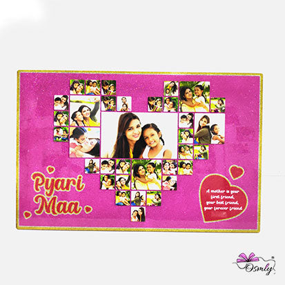 OSMLY Pyaari Maa Glitter Photo Collage from OSMLY Glitter MDF Frame