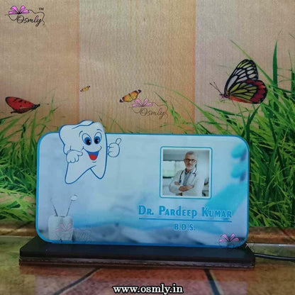 Customized Photo Printed Name Plate for Dentist - OSMLY