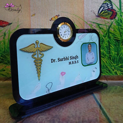 Acrylic Clock Name Plate for Doctor - OSMLY