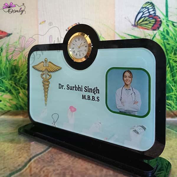 Acrylic Clock Name Plate for Doctor - OSMLY