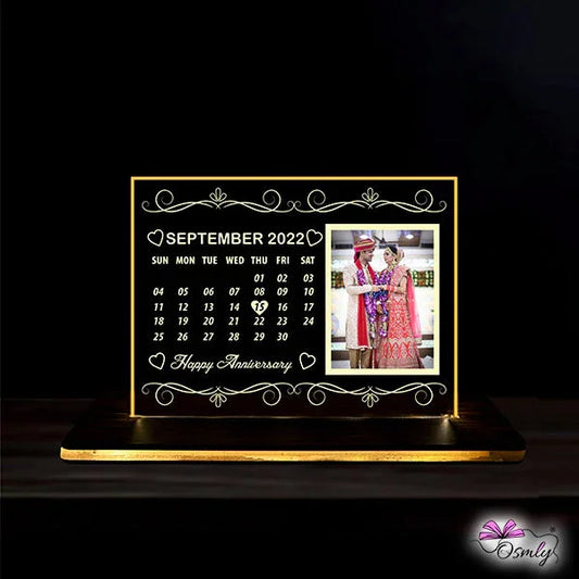 Save the Date Acrylic Lamp - OSMLY