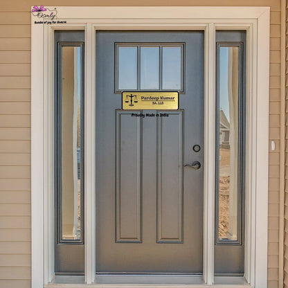 ABS Gold Acrylic Name Plate For Advocate - OSMLY