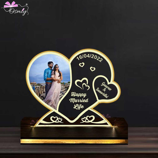 Heart Couple Photo Lamp - OSMLY
