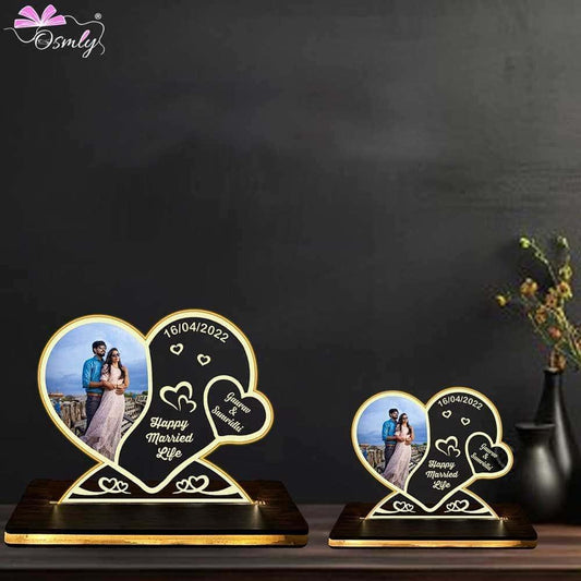 Heart Couple Photo Lamp - OSMLY