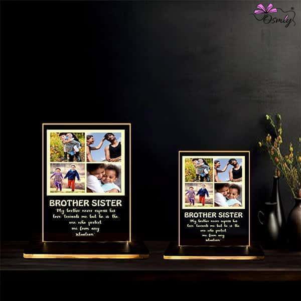 Customized Acrylic Brother Sister Lamp - OSMLY