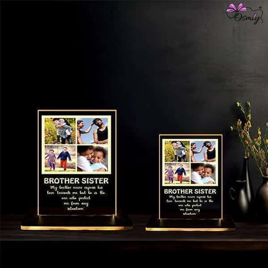 Customized Acrylic Brother Sister Lamp - OSMLY