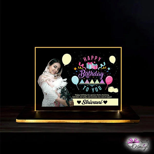 Customized Acrylic Happy Birthday Lamp - OSMLY