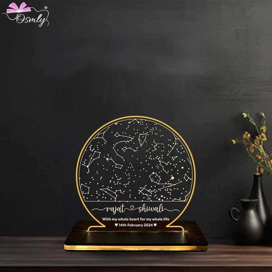 Globe Shaped Anniversary Acrylic LED Lamp - OSMLY