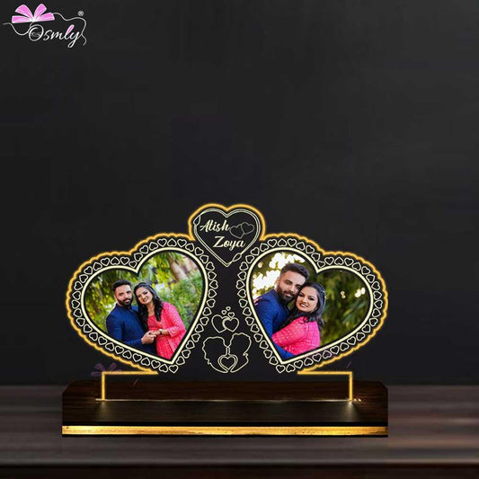 Double Heart Couple Lamp - OSMLY