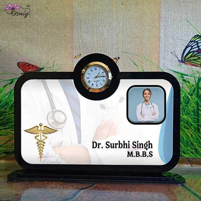 Table Hospital Clock Analogue Clock Doctor Table Top | Buy Online Name Plate at OSMLY