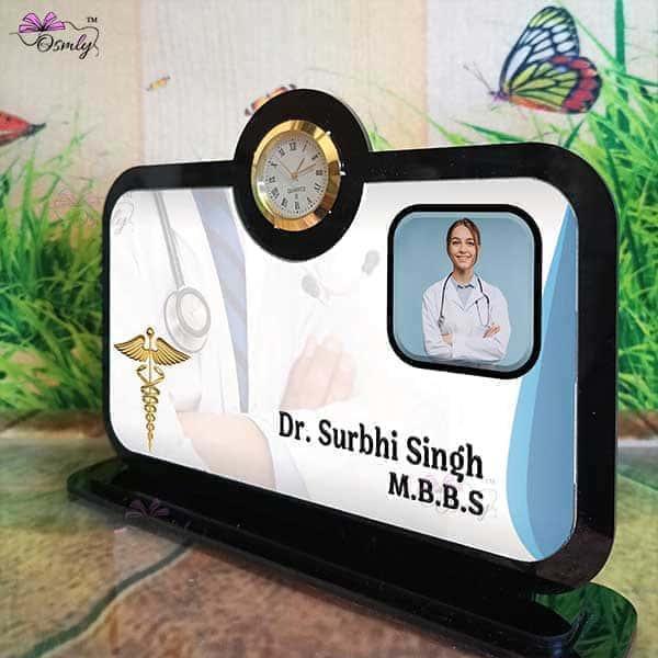Table Hospital Clock Analogue Clock Doctor Table Top | Buy Online Name Plate at OSMLY