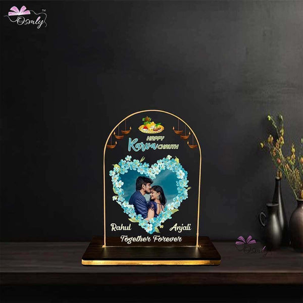 Acrylic Printed Karwa Chauth Lamp - OSMLY