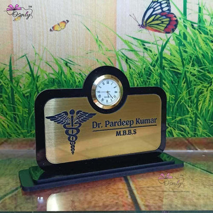 Acrylic Clock Name Plate - OSMLY