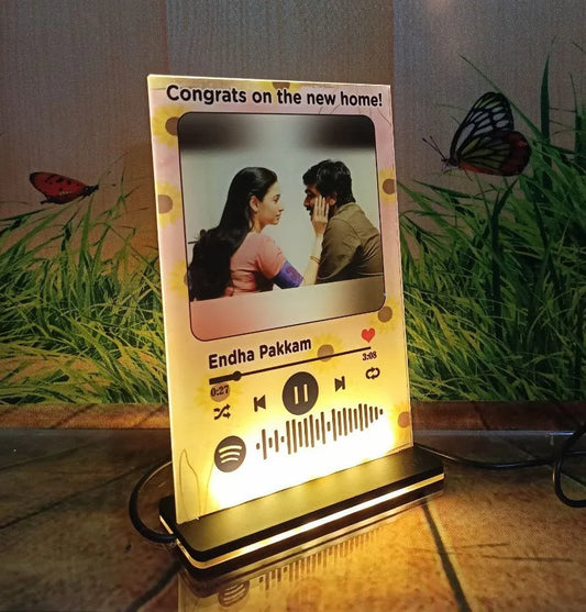 Flower Theme Spotify Plaque - OSMLY