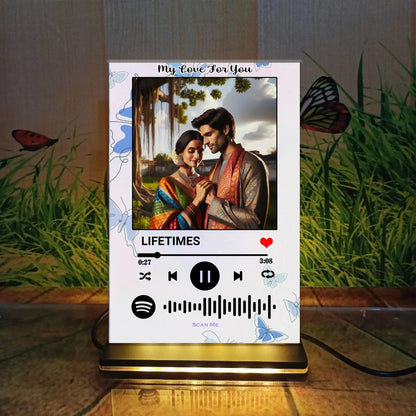Blue Butterfly Acrylic Spotify Frame - OSMLY