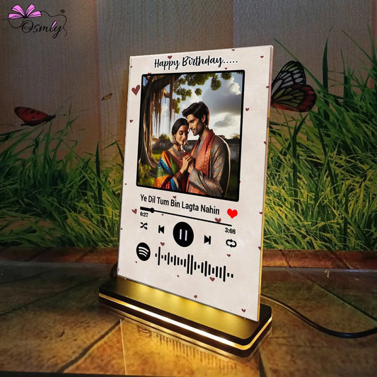 Brown Heart LED Spotify Plaque - OSMLY