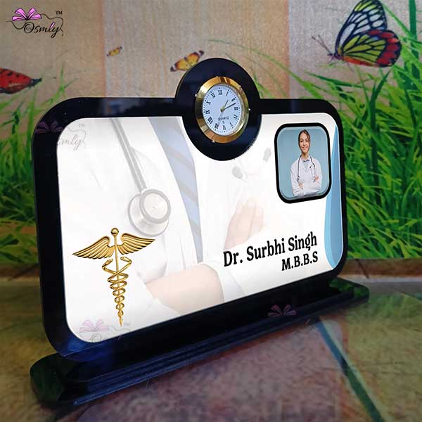 OSMLY Analogue Clock Doctor Table Top from OSMLY Name Plate