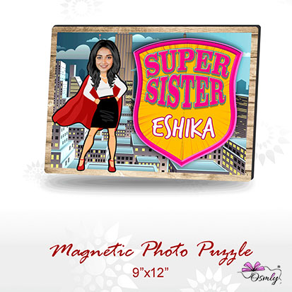 OSMLY Super Sister Magnet Photo Frame from OSMLY Name Plate