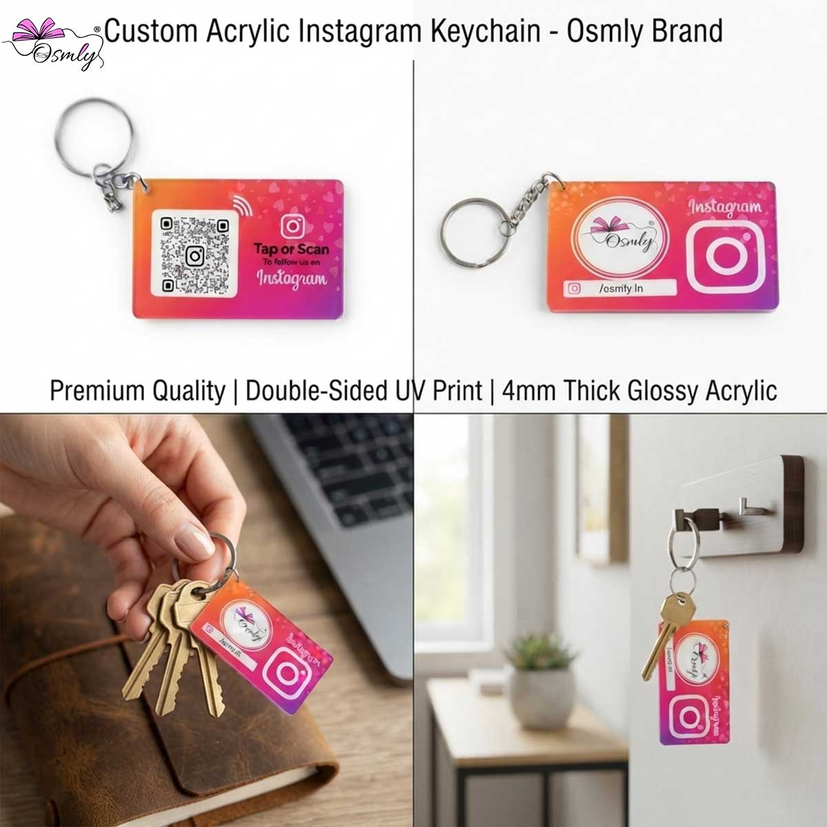 Instagram NFC QR Keychain