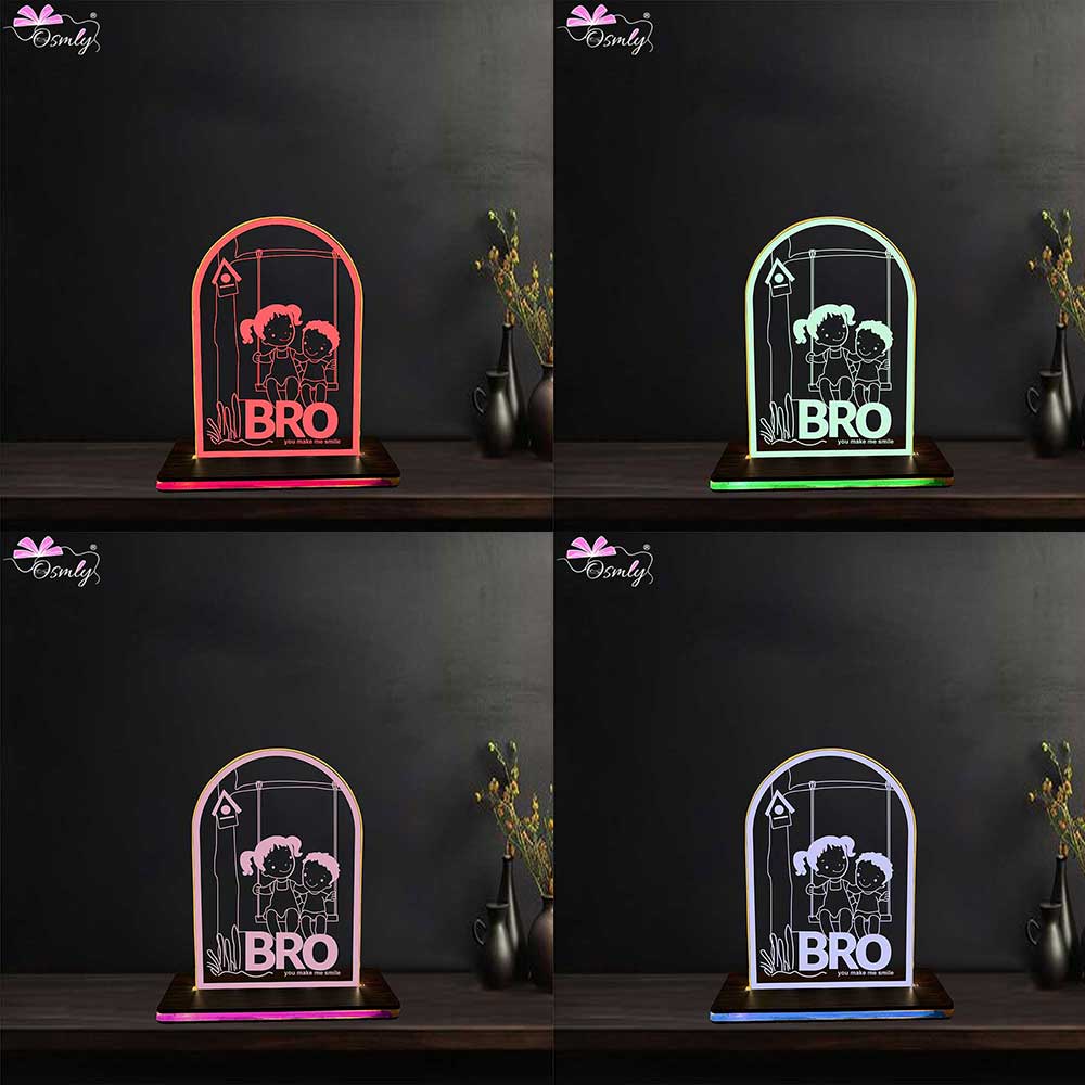 OSMLY Acrylic Engraved Bro LED Lamp from OSMLY Acrylic LED Lamp