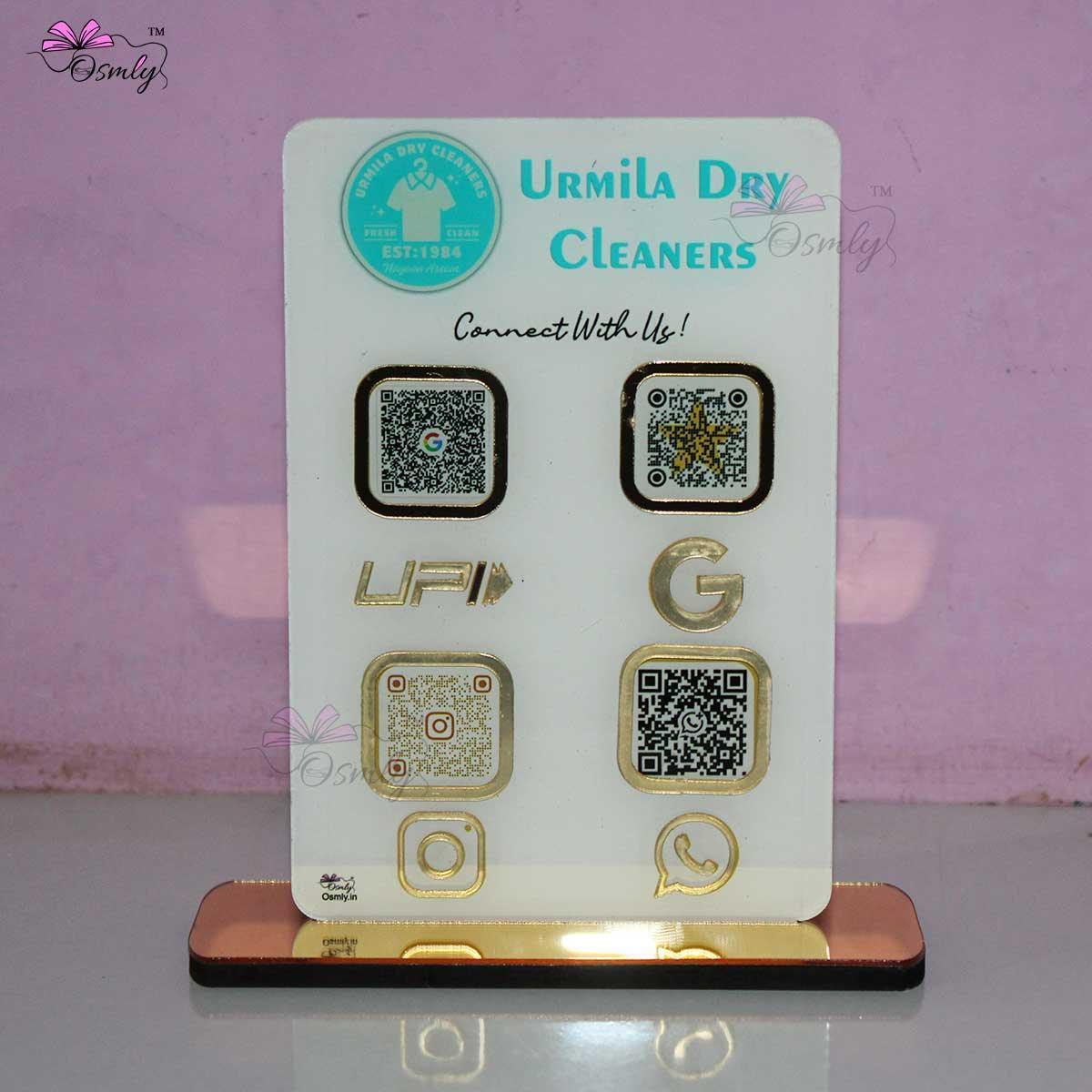 Acrylic Rectangular QR Stand Buy Online at OSMLY