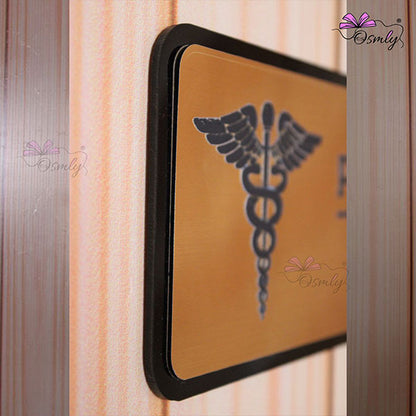 OSMLY Gold Acrylic Doctor Name Plate from OSMLY Name Plate