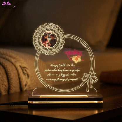 Acrylic Glowing Rakhi Lamp