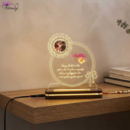 Acrylic Glowing Rakhi Lamp