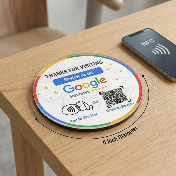Acrylic Google QR NFC Tag