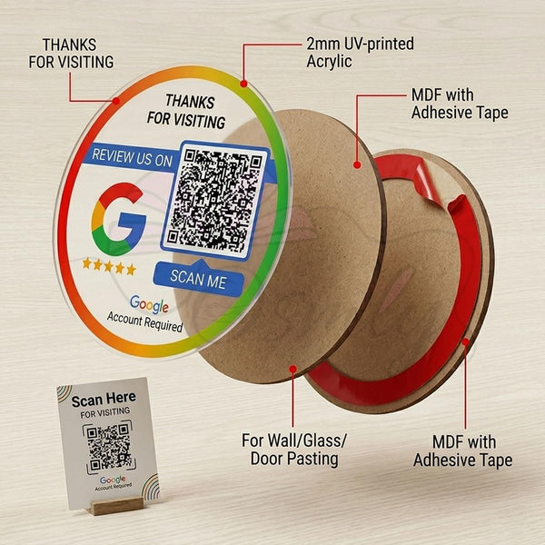Acrylic Google Review Wall Mount