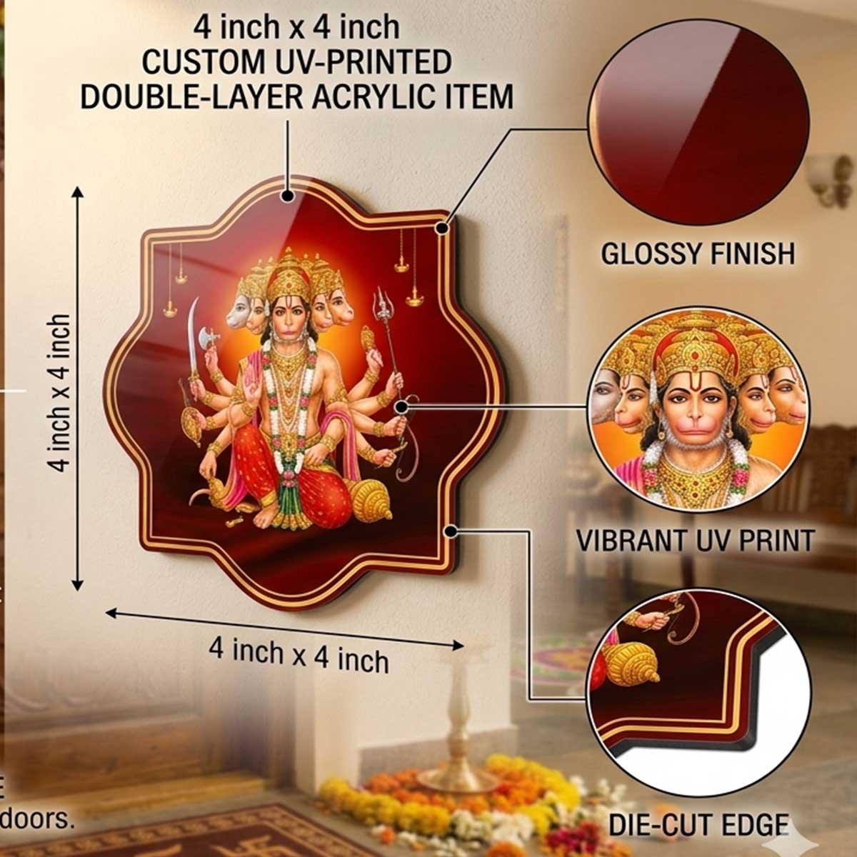 AcrylicPanchmukhiHanumanKavachreturngift - OSMLY