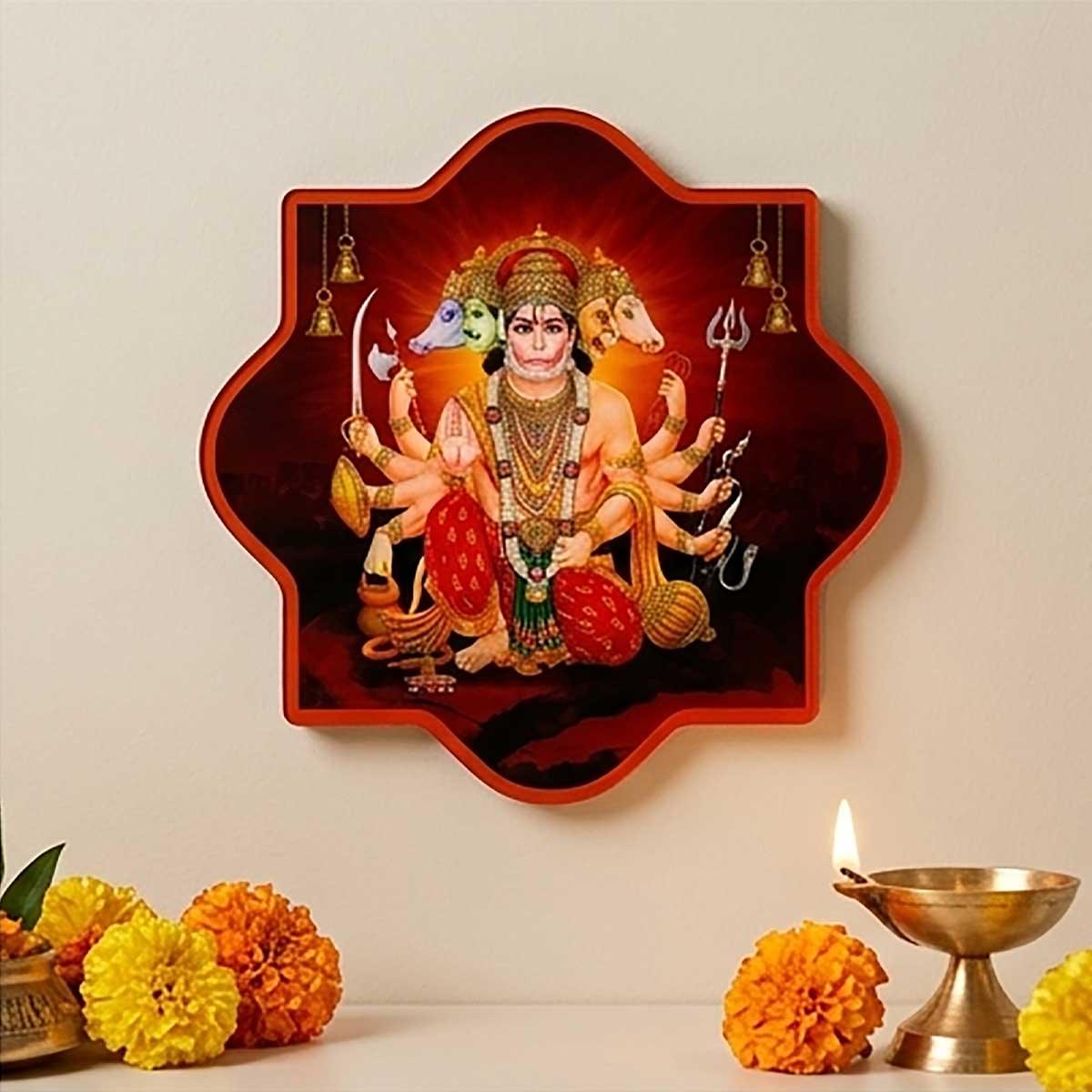 AcrylicPanchmukhiHanumanKavachwalldecor - OSMLY
